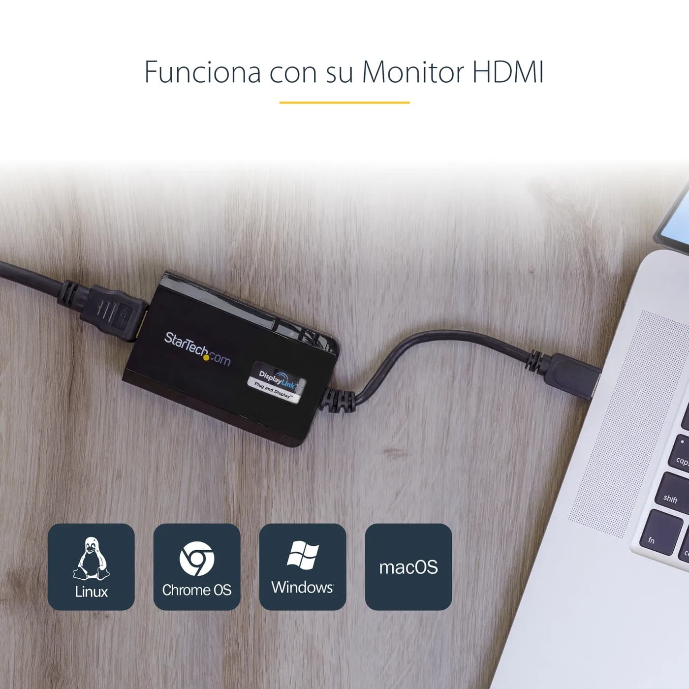 StarTech.com Adaptador Gráfico Externo Multi Monitor USB 3.0 a HDMI HD 8