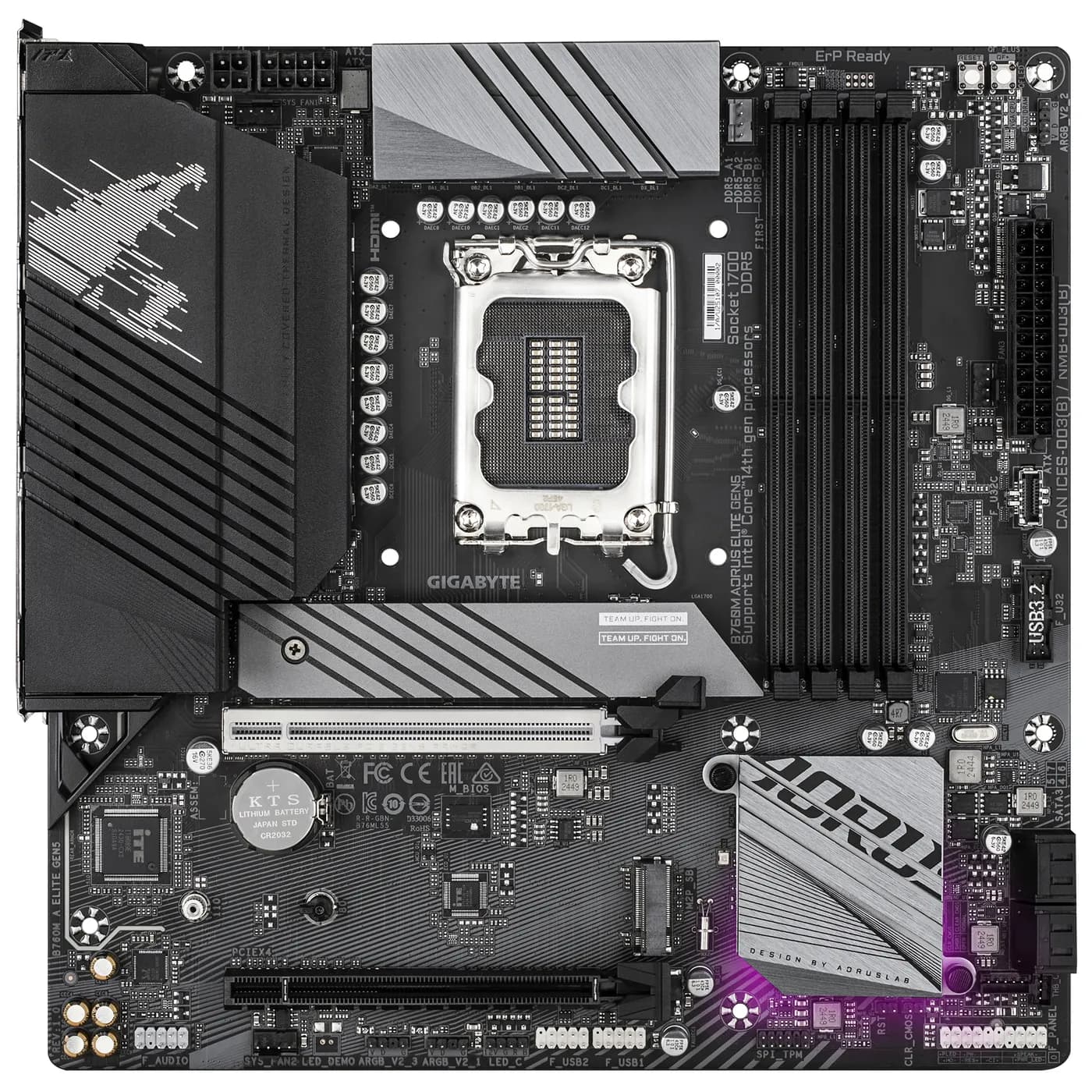 GIGABYTE B760M AORUS ELITE GEN5 Intel B760 LGA 1700 Micro ATX 2