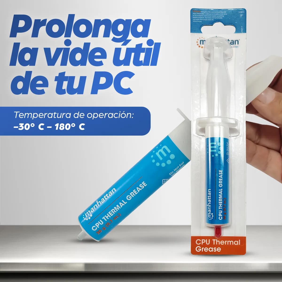 Manhattan CPU Thermal Grease disipador de calor Pasta térmica 0.965 W/ 3