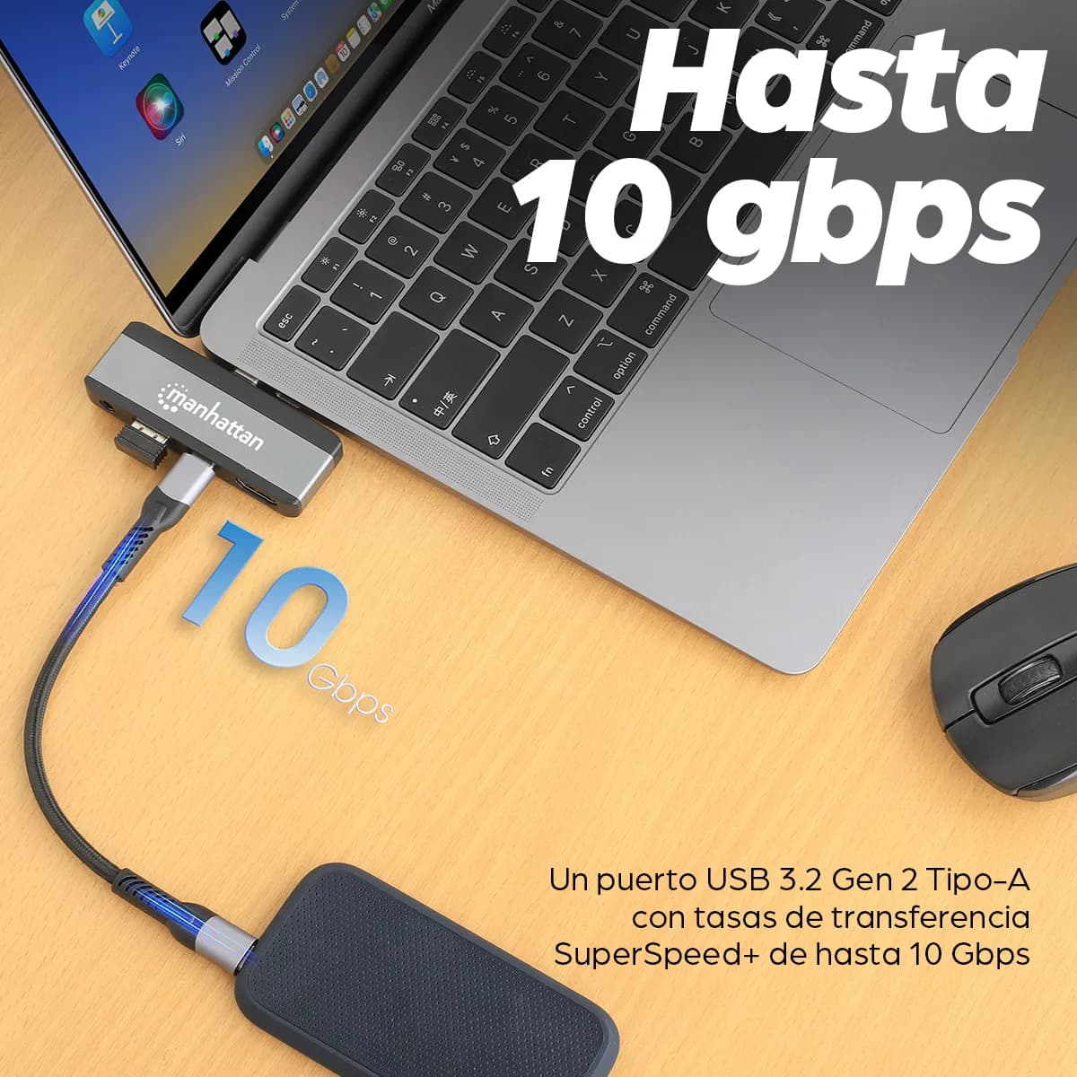 Manhattan 190404 base para laptop o replicador de puertos Alámbrico US 15