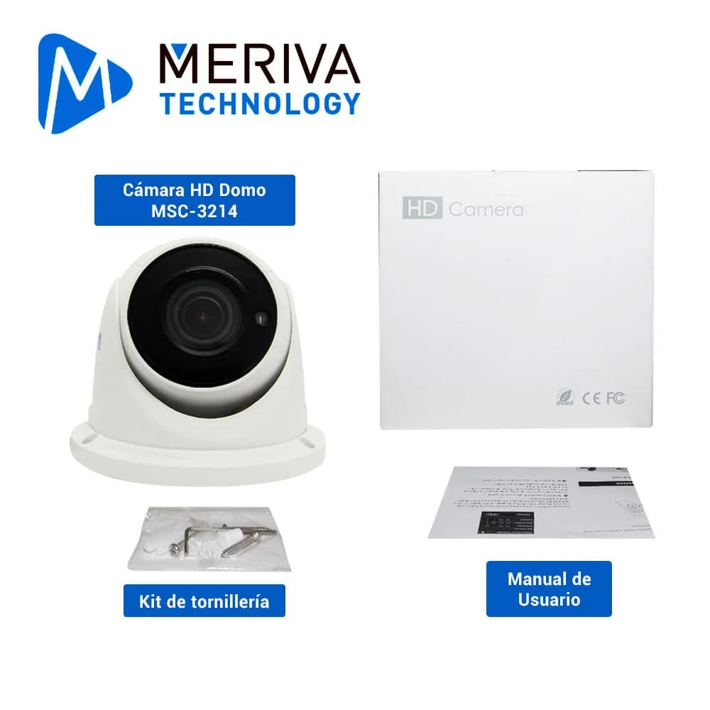 CAMARA HD TURRET MERIVA TECHNOLOGY MSC-3214 / 2MP / AHD/TVI/CVI/SD / L 4
