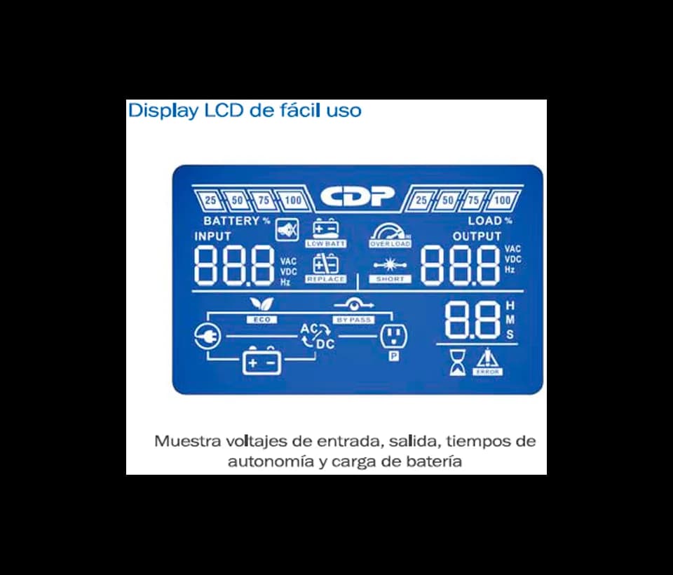 CDP UPO11-3 - UPS online 3000VA / 2700W / 4 Terminales de salida / Bat 3