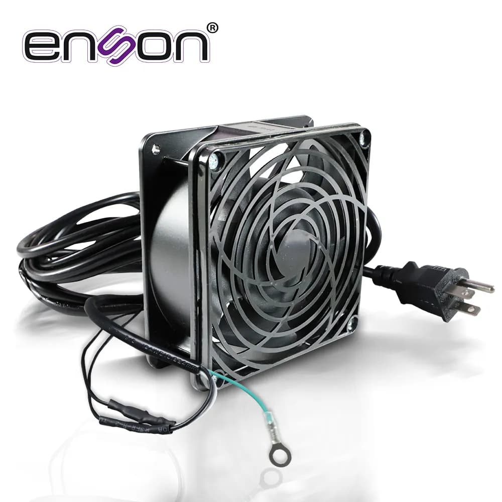 VENTILADOR ENSON 120 X 120 MM 110VCA CON CABLE Y CLAVIJA PARA GABINETE 1
