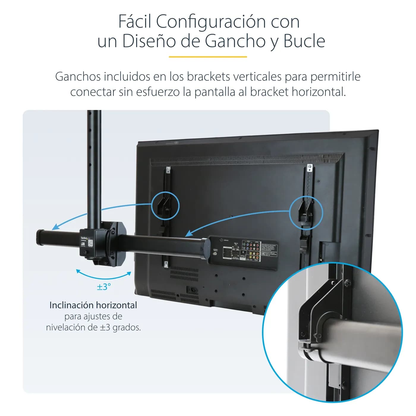 StarTech.com Soporte de Techo para TV - Mástil de 3,5' a 5' 14
