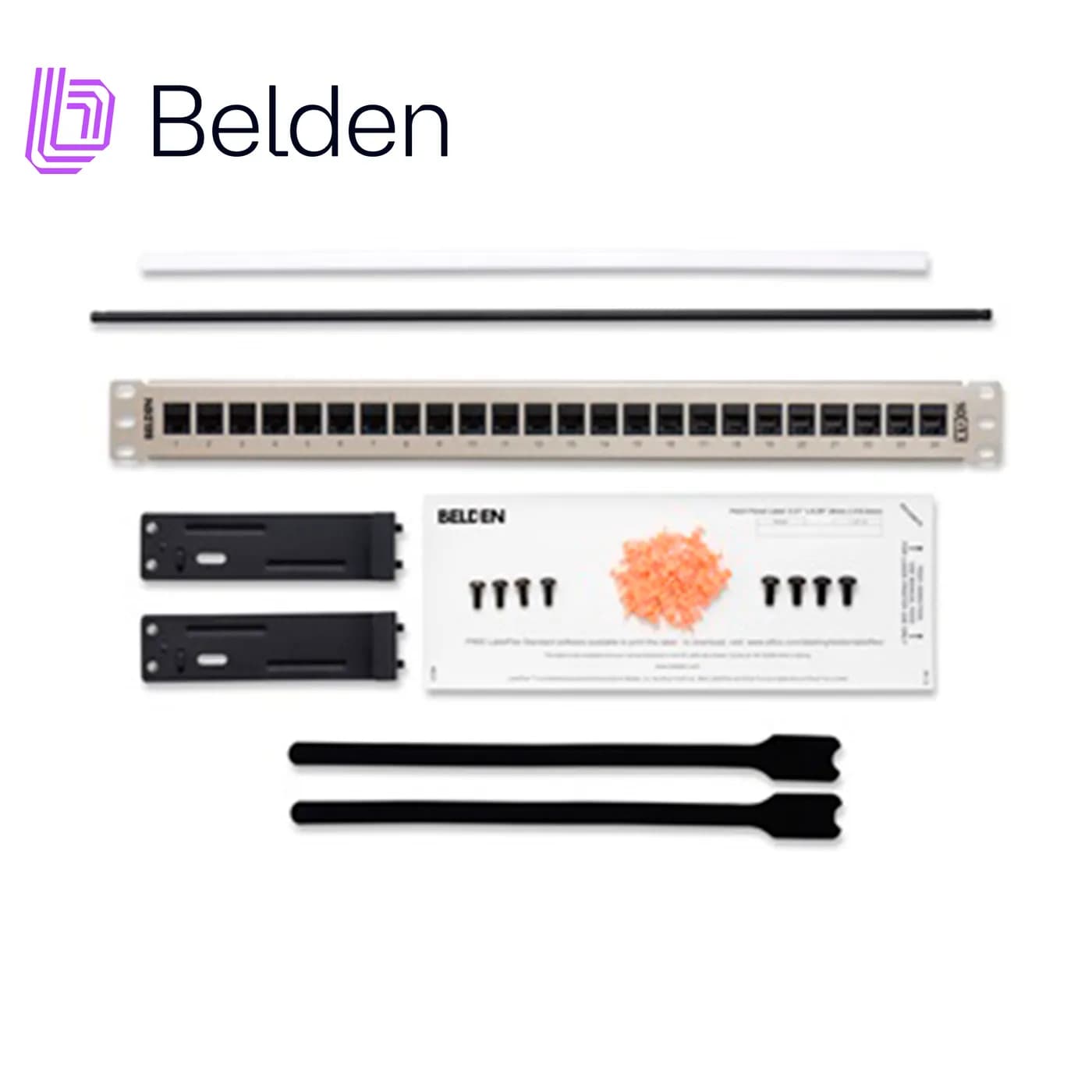 PATCH PANEL KEYCONNECT CAT6A BELDEN AX103254 / TITANIUM / 24 PUERTOS / 2