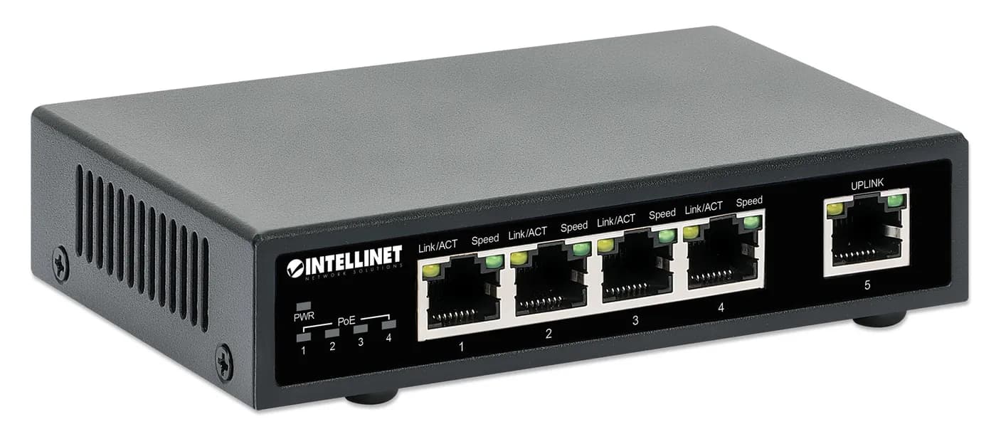 Intellinet Switch PoE+ con 5 puertos Gigabit 2