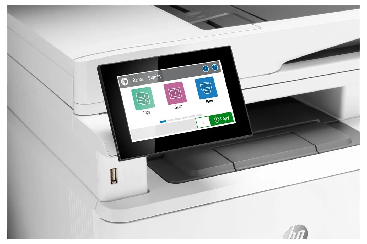 HP LaserJet Enterprise M430f Multifunction Blanco y negro Impresora, E 4