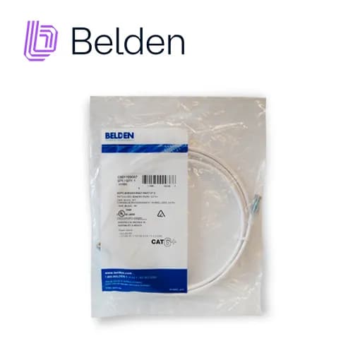 PATCH CORD UTP CAT6+ BELDEN C601109007 / INTERIOR / BLANCO / 4 PARES / 3