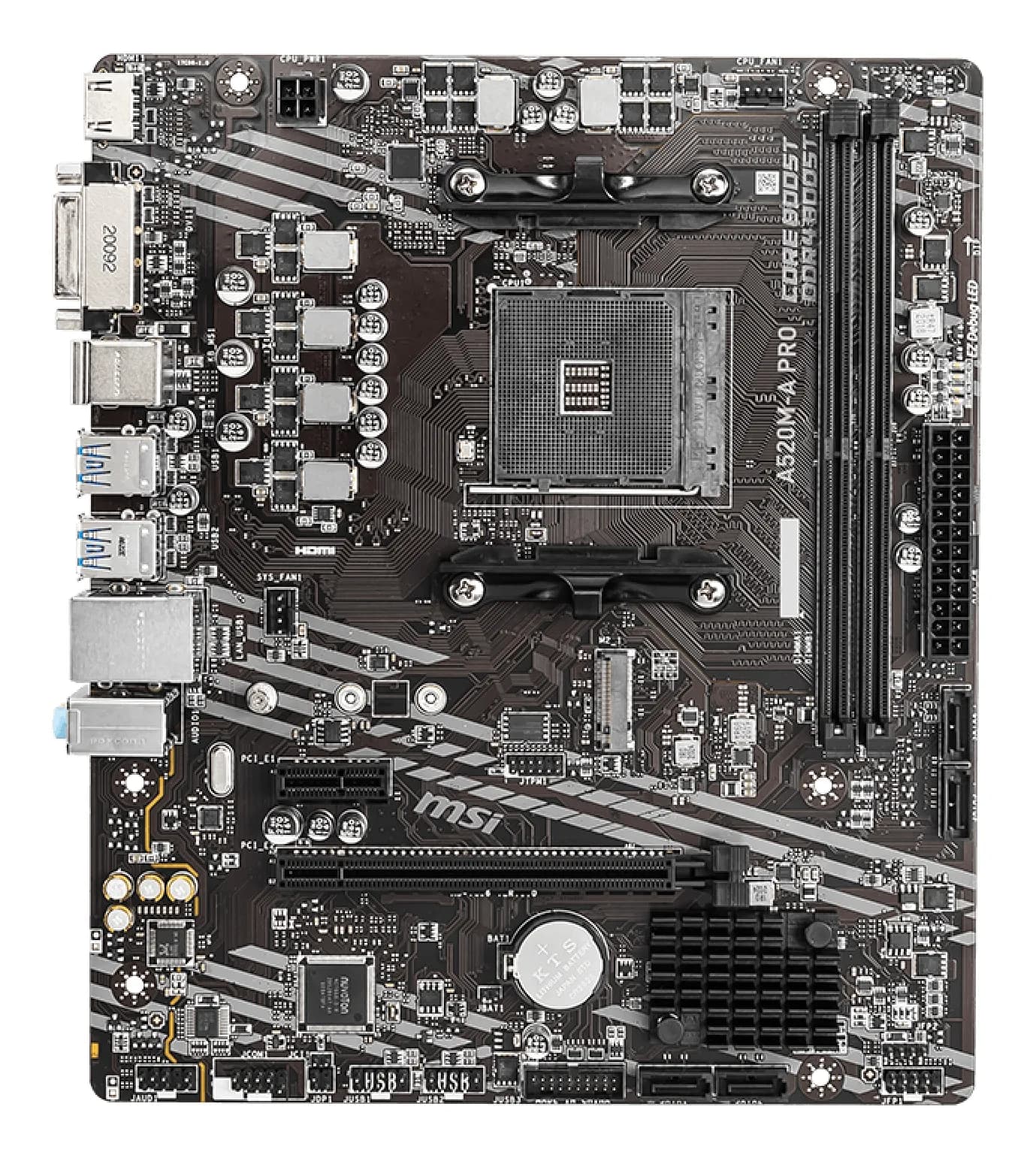 MOTHERBOARD MSI A520M PRO 2 DDR4 MAX 64GB SOCAM4 (RYZEN 3ER) HDMI VGA  2