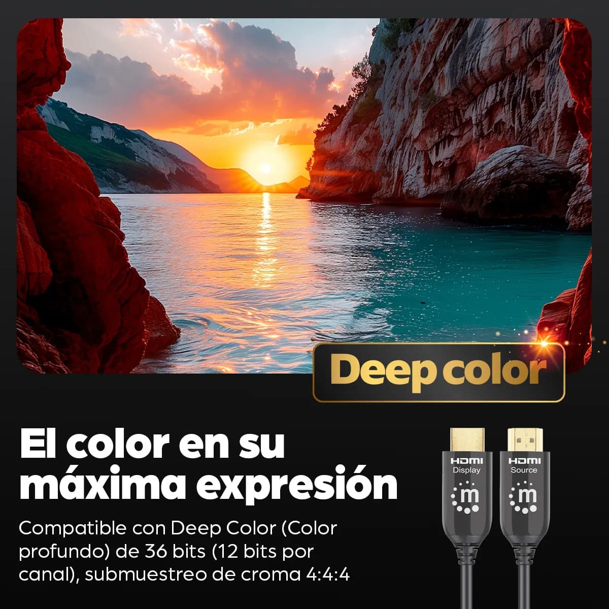 Manhattan 356176 cable HDMI 15 m HDMI Tipo A (Estándar) Negro 10