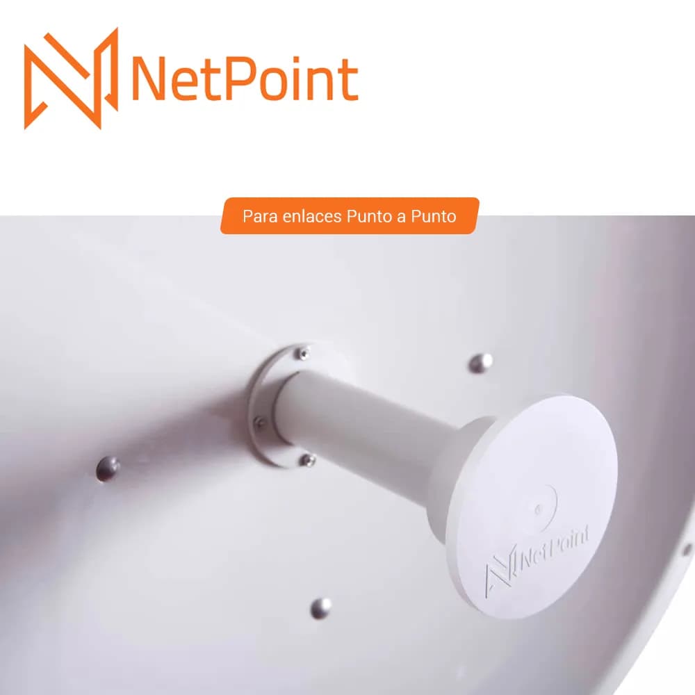 ANTENA PARABOLICA DIRECCIONAL NETPOINT NP-3 4.9-6.2 GHZ 37 DB  120CM D 3