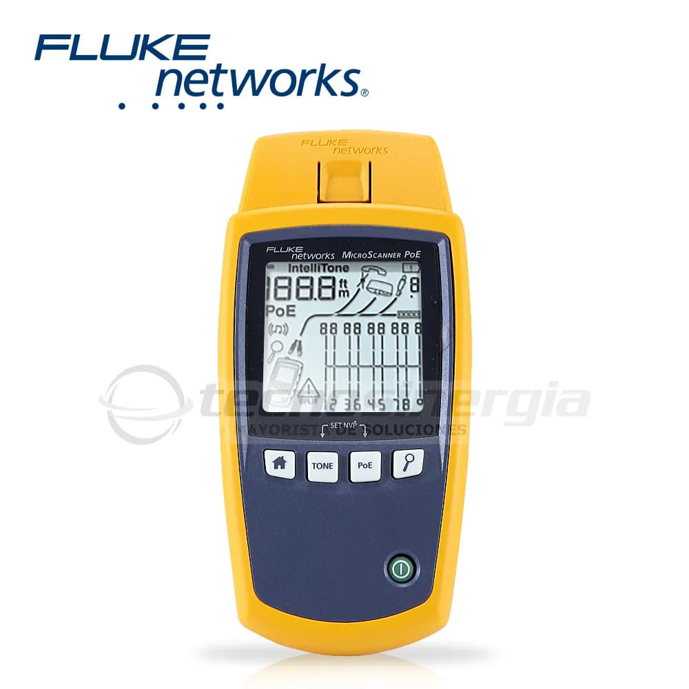 VERIFICADOR DE RED MICROSCANNER POE FLUKE NETWORKS MS-POE PARA COMPROB 2