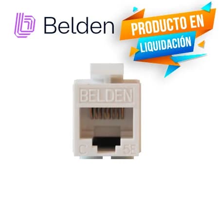 CONECTOR MODULAR JACK RJ45 CAT5E BELDEN AX101309 ESTILO KEYCONNECT BLA 6