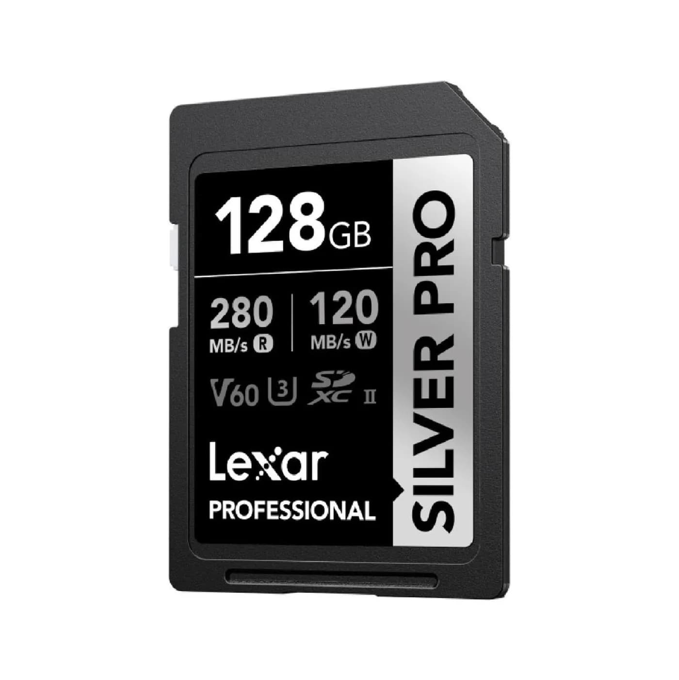 Lexar Silver Pro SDXC, 128GBClass 10, U3, V60, SILVER PRO (up to 280MB 2