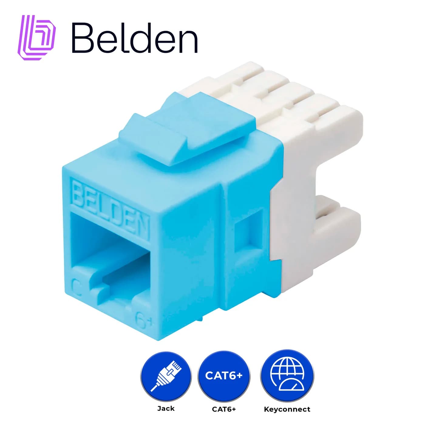 CONECTOR MODULAR JACK CAT6+ RJ45 BELDEN AX101326 / KEYCONNECT / INTERI 5