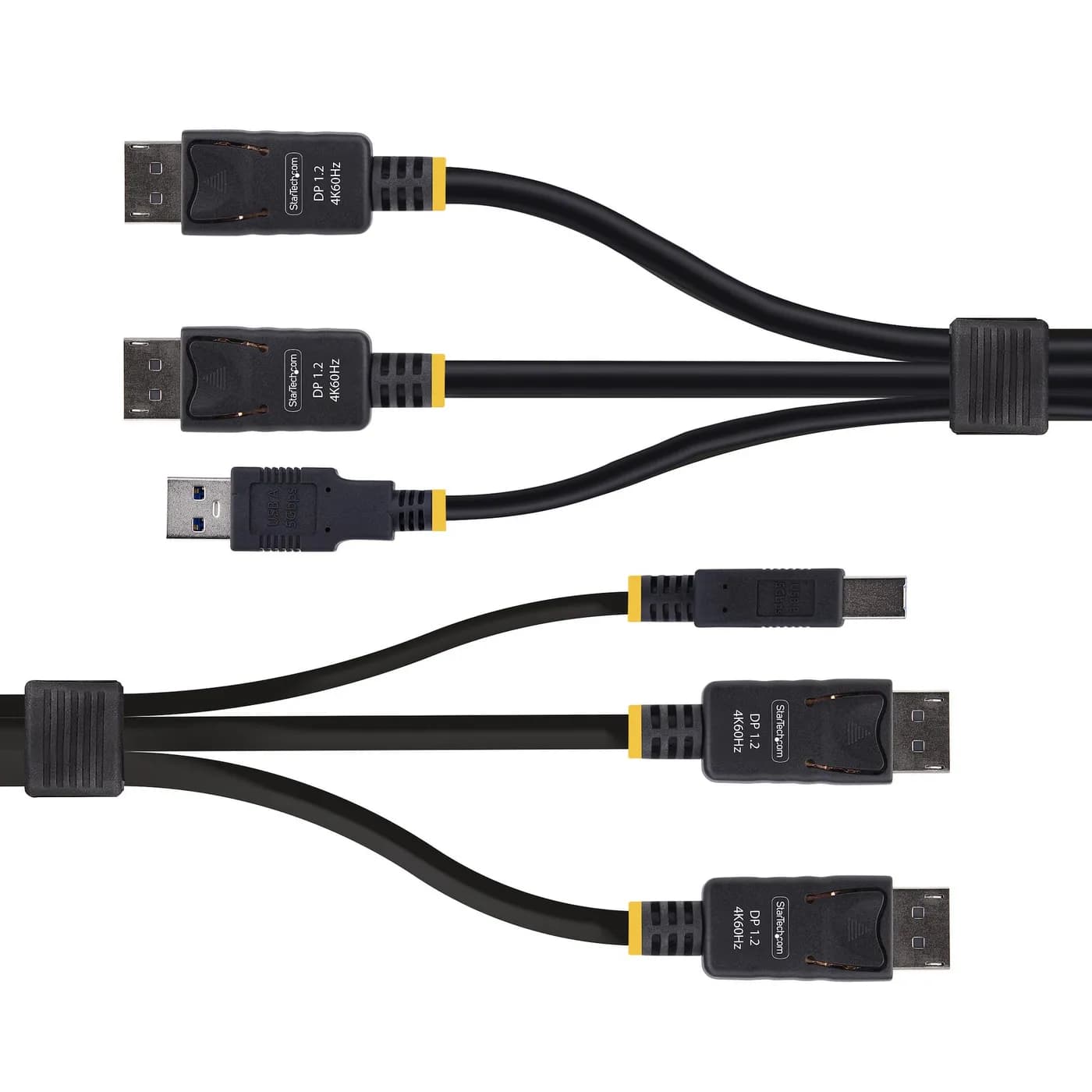 StarTech.com Cable KVM DisplayPort de Doble Pantalla con USB 5Gbps de  4