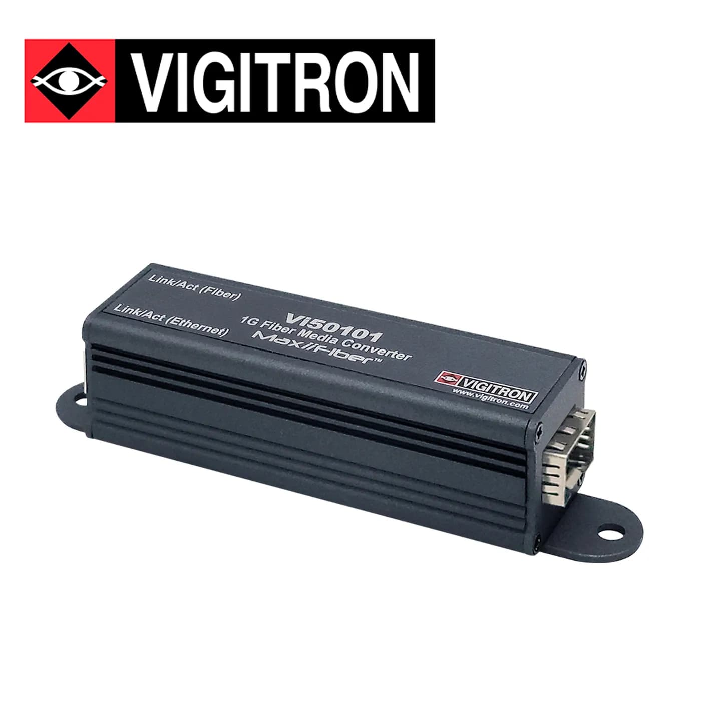 CONVERTIDOR DE MEDIOS VIGITRON MODELO VI50101 10/100/1000 BASE T /   F 2