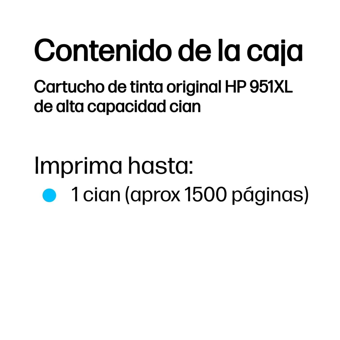 HP Cartucho original de tinta cian de alto rendimiento 951XL 3