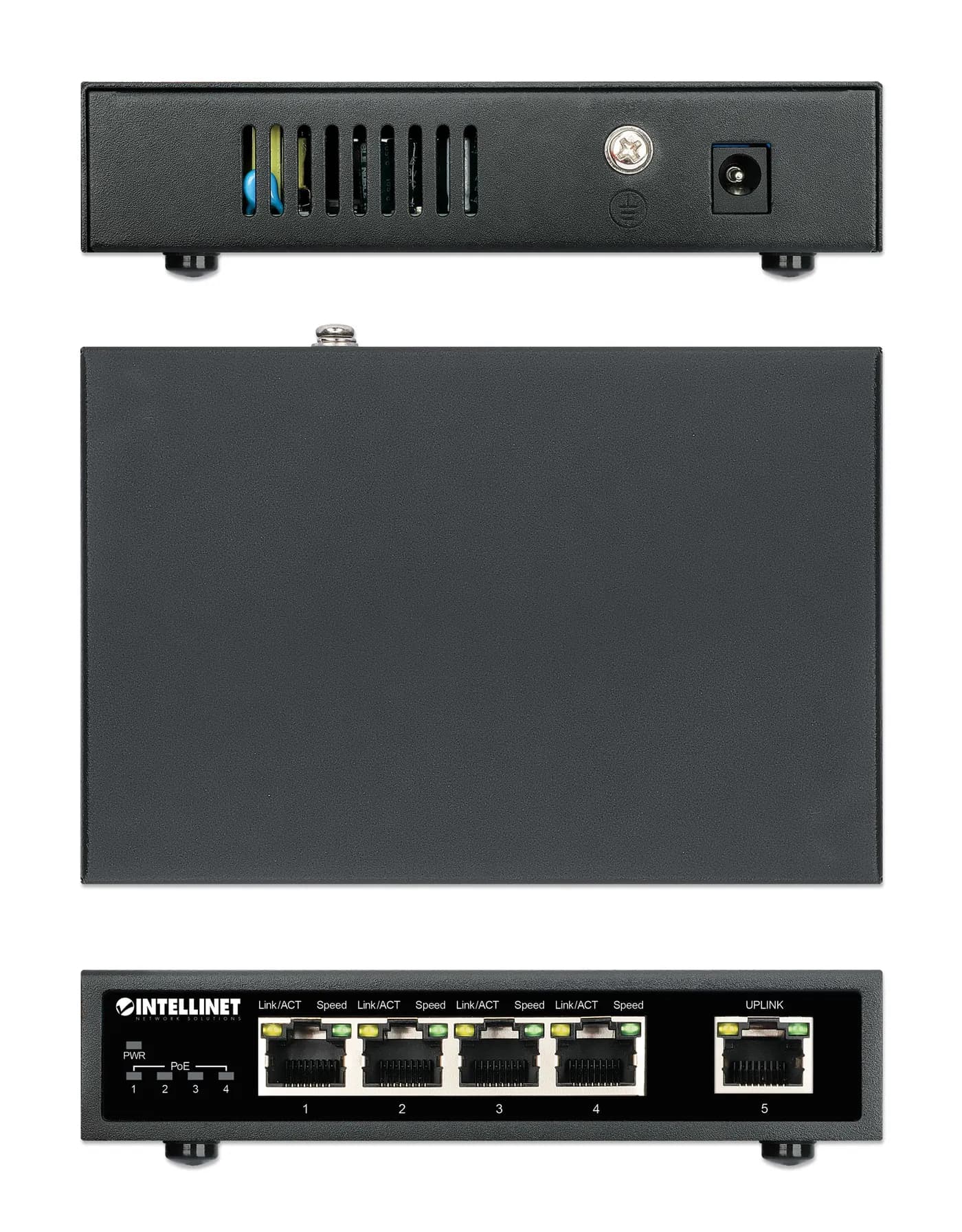 Intellinet Switch PoE+ con 5 puertos Gigabit 6