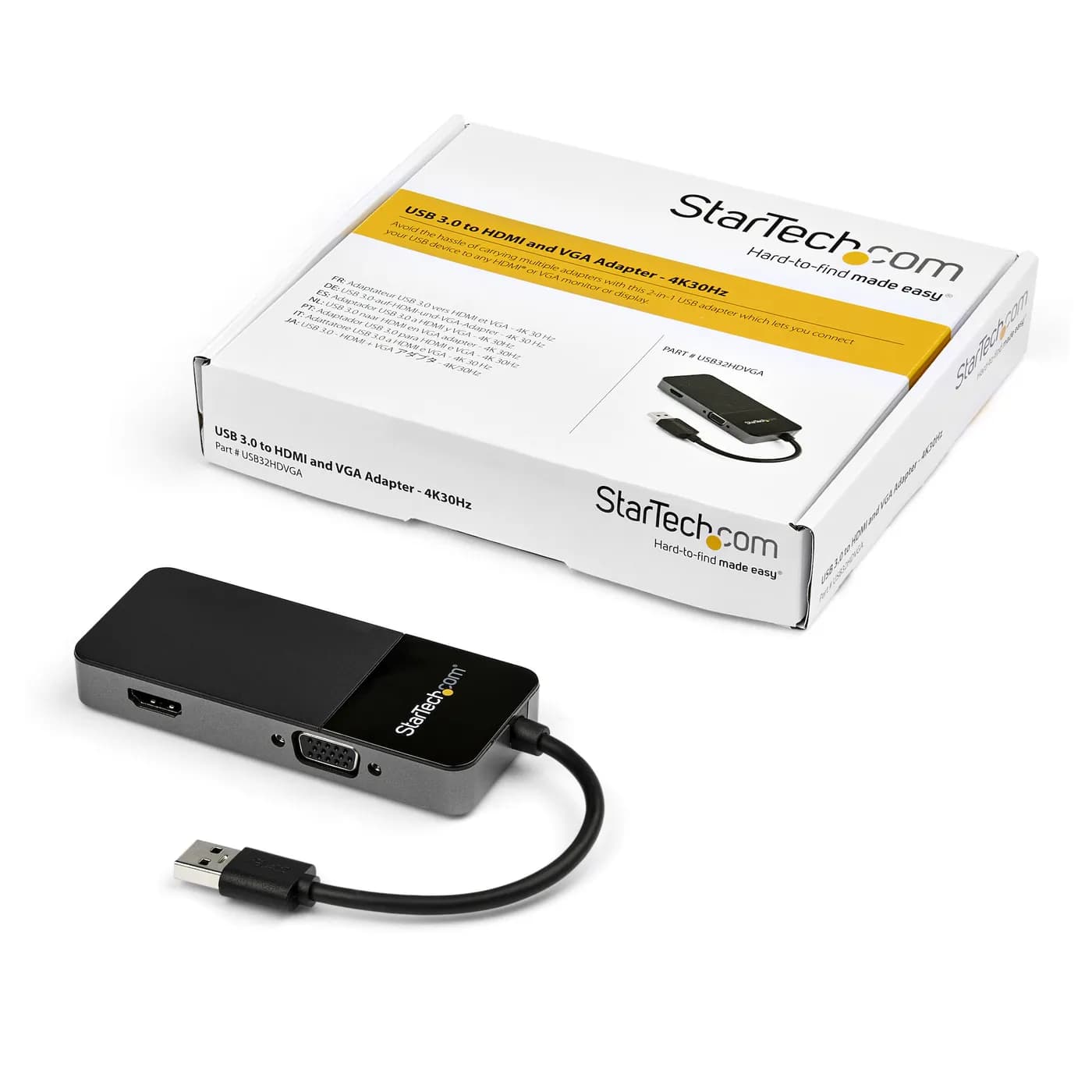 StarTech.com Cable Adaptador USB 3.0 a HDMI / VGA - 4K 1080 - Adaptado 5