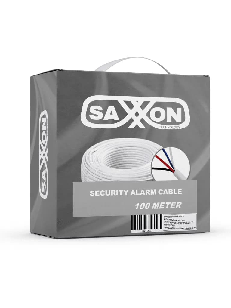 SAXXON OWAC4100J - Cable de alarma / 4 Conductores / CCA/ Calibre 22   2