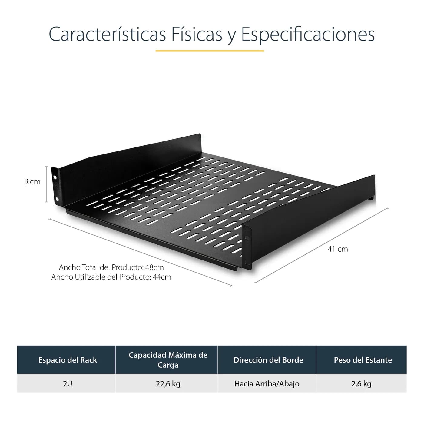 StarTech.com Charola Fija Cantilever Ventilada para Gabinete Rack de S 6