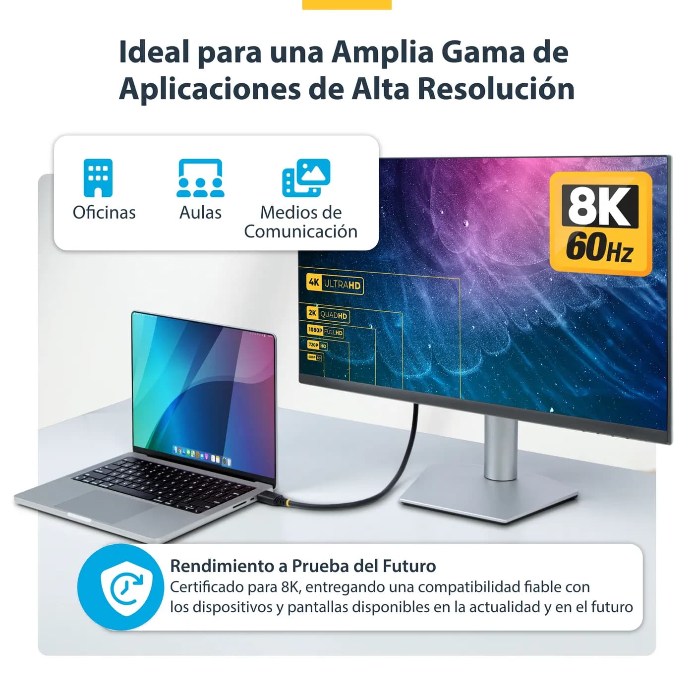StarTech.com Cable HDMI de 2m Certificado de Ultra Alta Velocidad - 8K 9