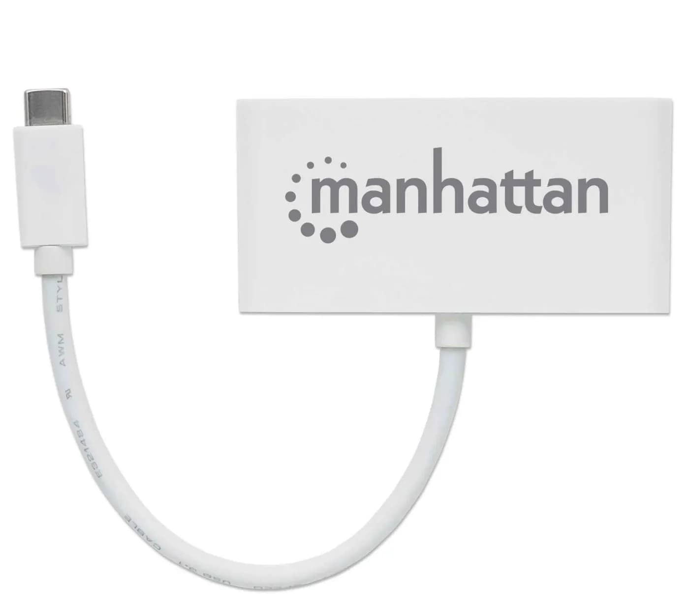 Manhattan Hub de 3 puertos USB 3.2 Gen 1 con Power Delivery 4