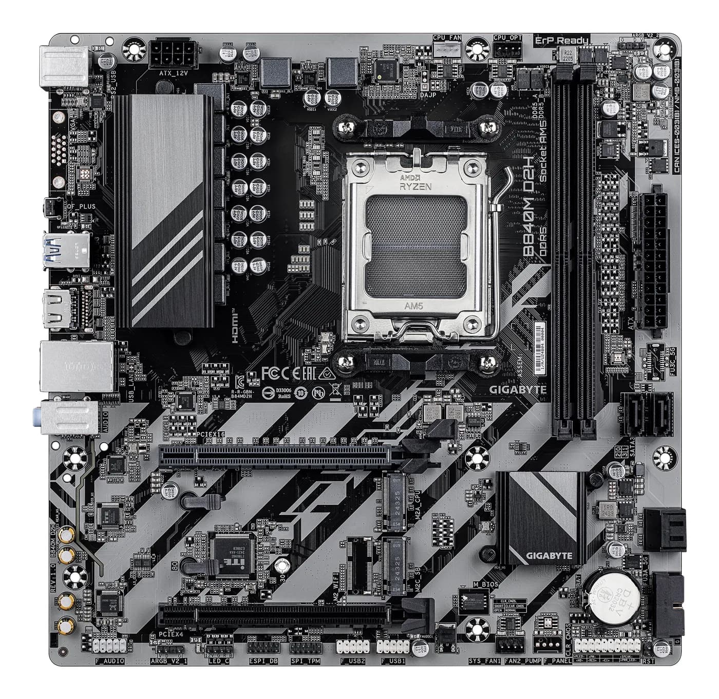 GIGABYTE B840M D2H placa base AMD B840 Enchufe AM5 Micro ATX 2