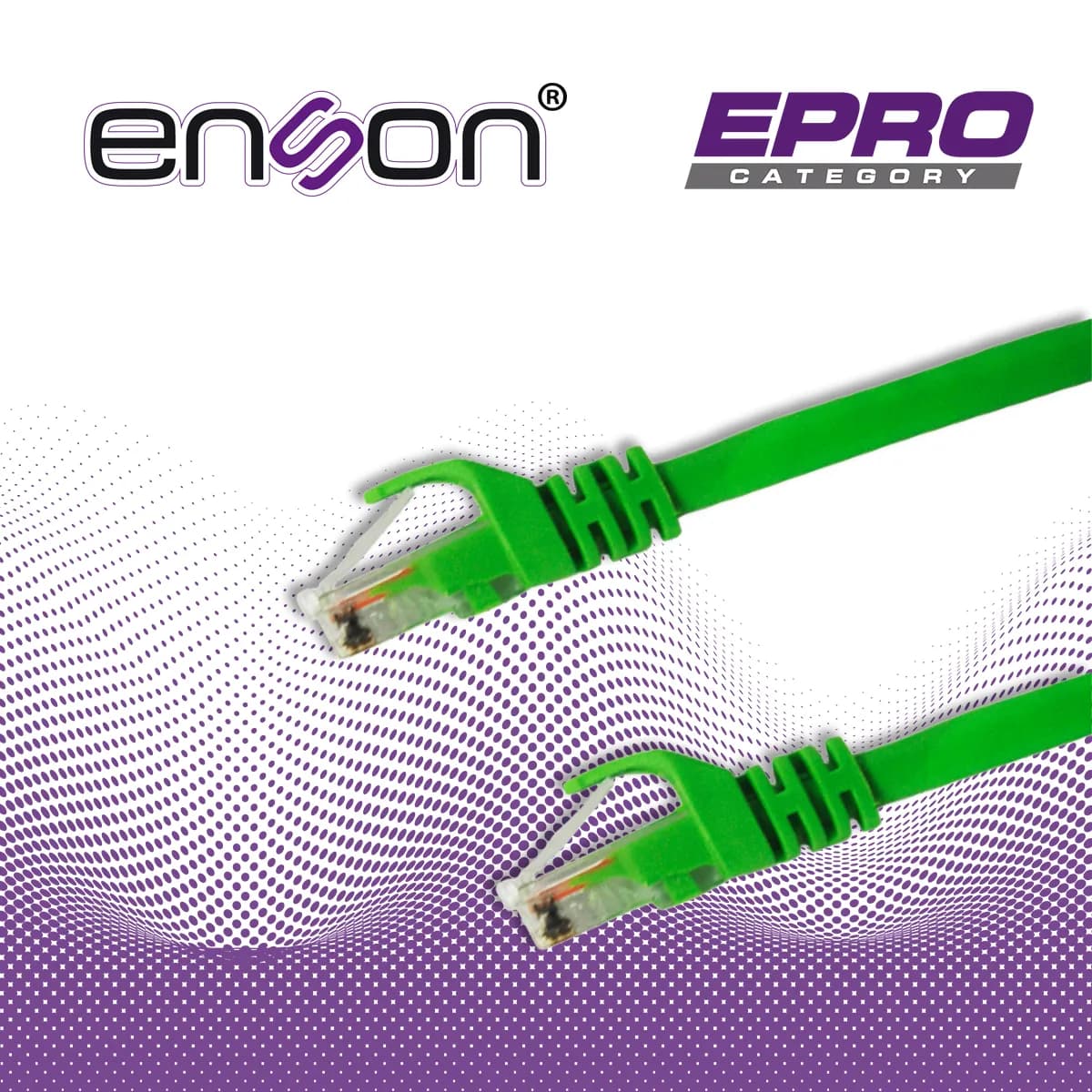 PATCHCORD UTP ENSON P6009E CAT6 90CM VERDE SERIE EPRO 100-II 100 POR C 5
