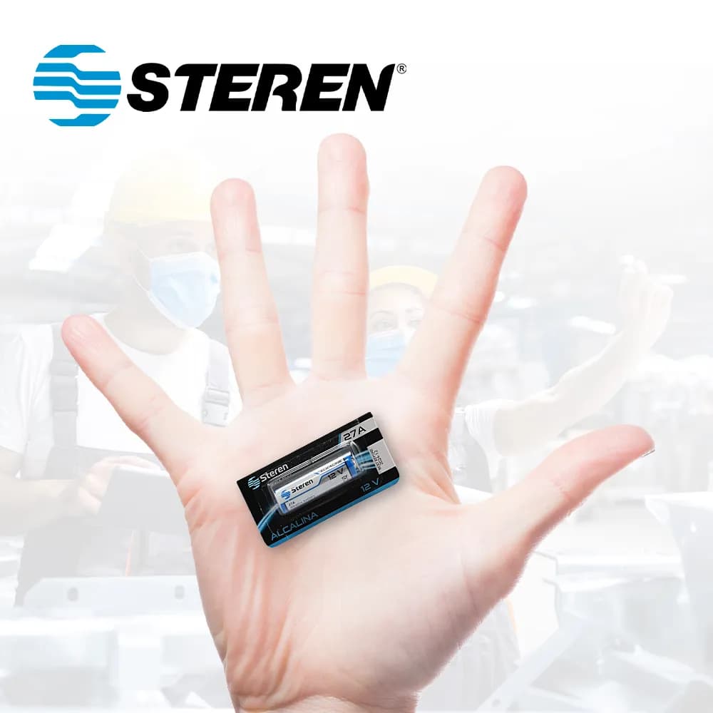 BATERIA ALCALINA STEREN BAT-27A TIPO CILINDRO 12 VOLTS 20MAH - COMPATI 2
