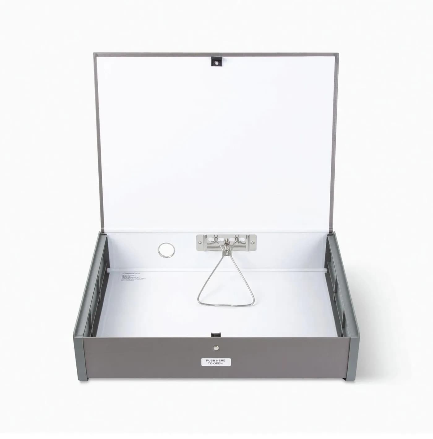 TECHMAKRO CAJA PARA ARCHIVO FORRADO DE PVC, SILVER país de origen Tail 3