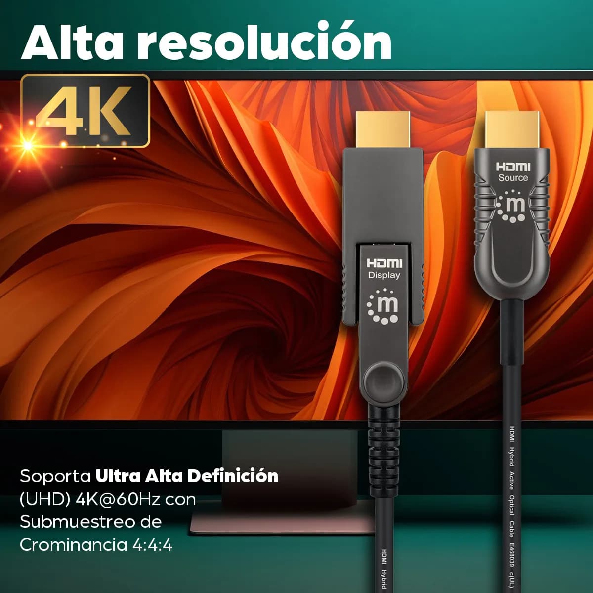 Manhattan 353243 cable HDMI 20 m HDMI Tipo A (Estándar) HDMI Tipo D (M 8
