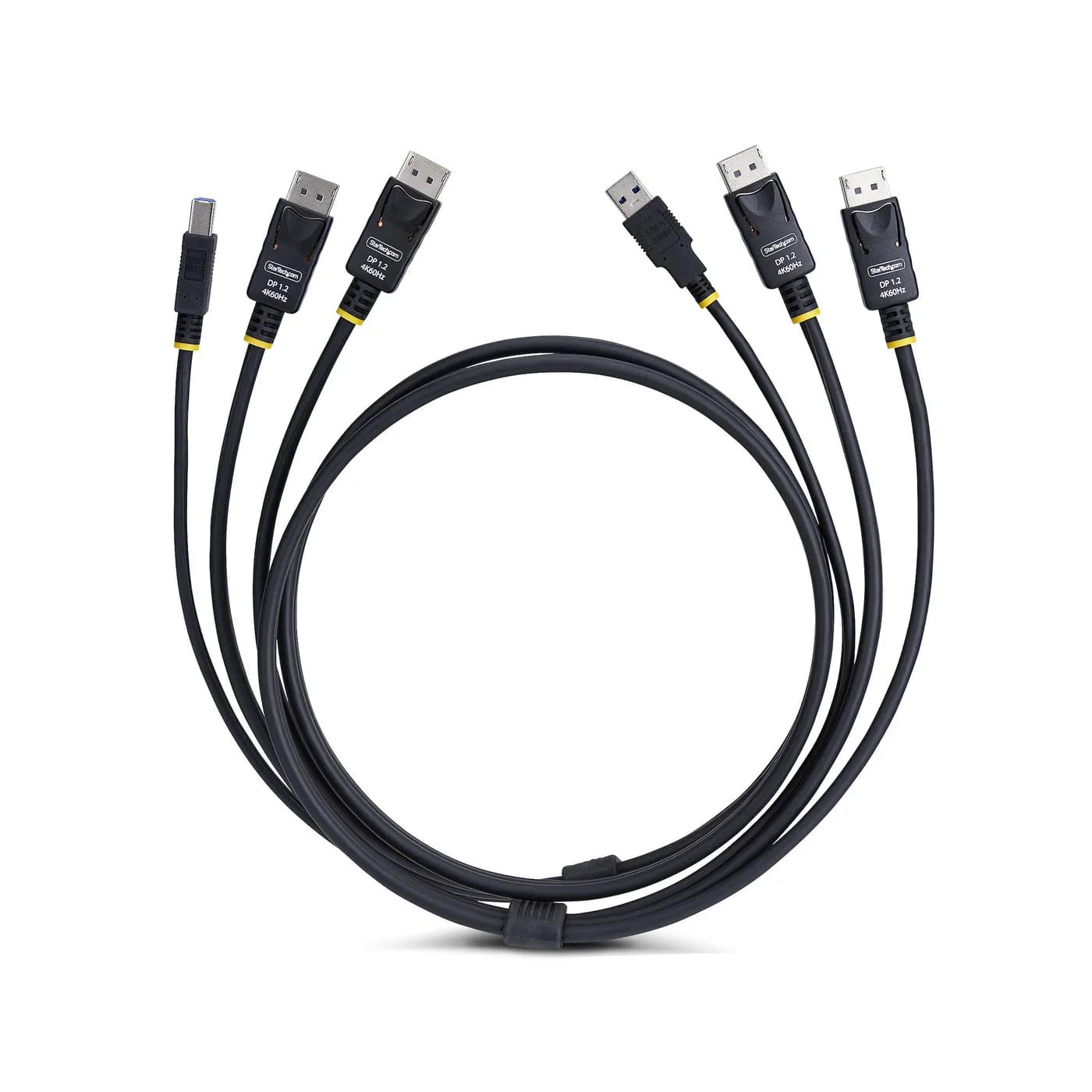 StarTech.com Cable KVM DisplayPort de Doble Pantalla con USB 5Gbps de  2