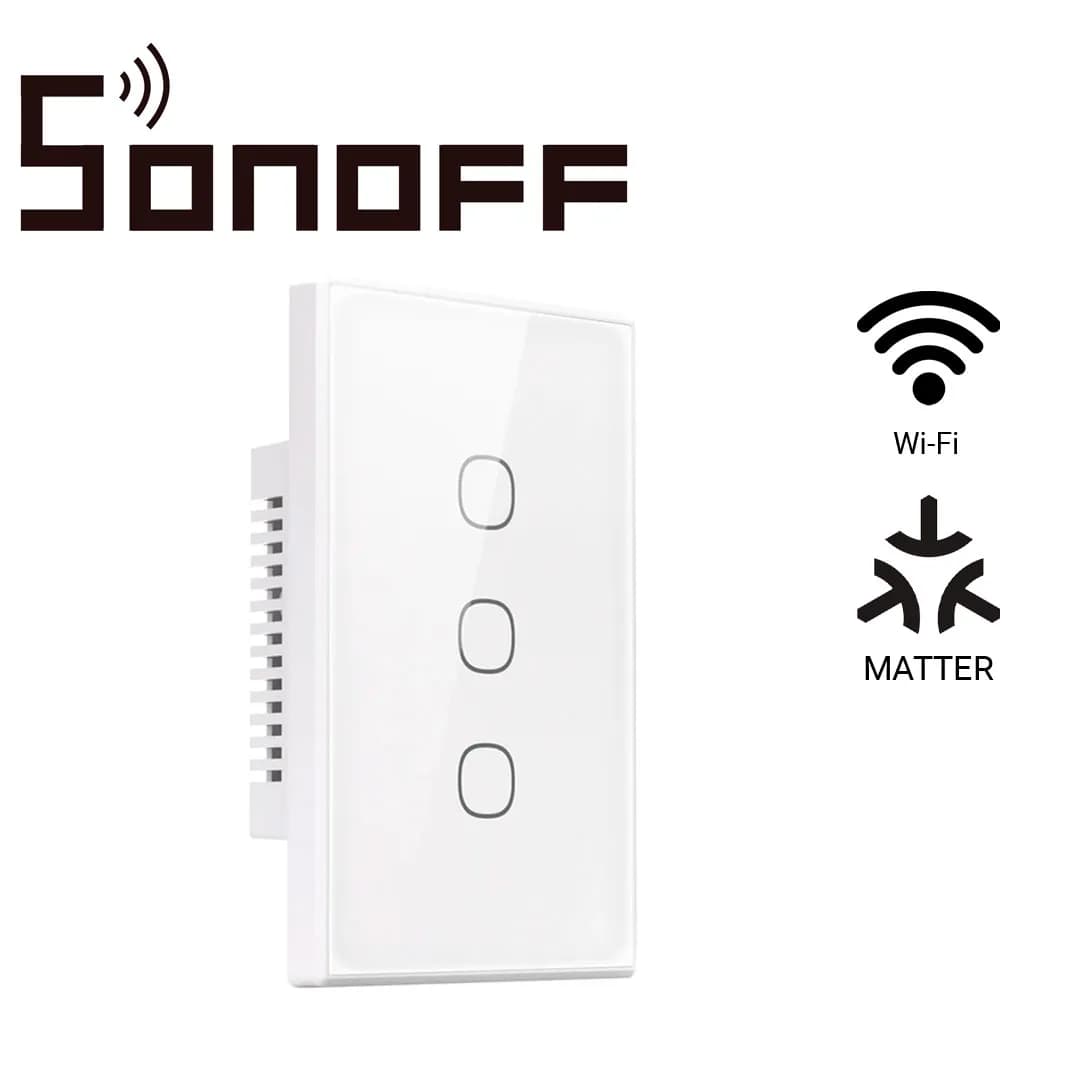 APAGADOR DE PARED TOUCH TX GEN2 SONOFF T6-3C-120M / 3CH ON/OFF INALAMB 4