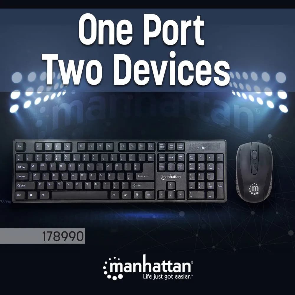 Manhattan 178990 teclado Ratón incluido Universal RF inalámbrico Negro 2