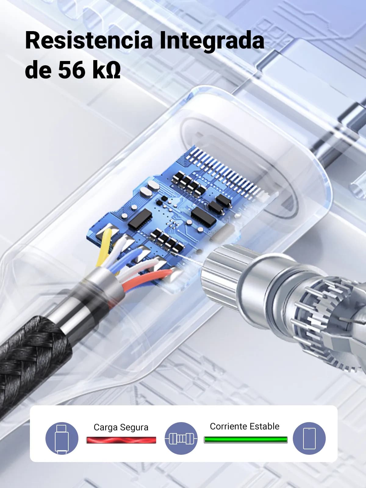Ugreen 60126 cable USB 1 m USB C USB A 0.48 Gbit/s Negro, Gris 7