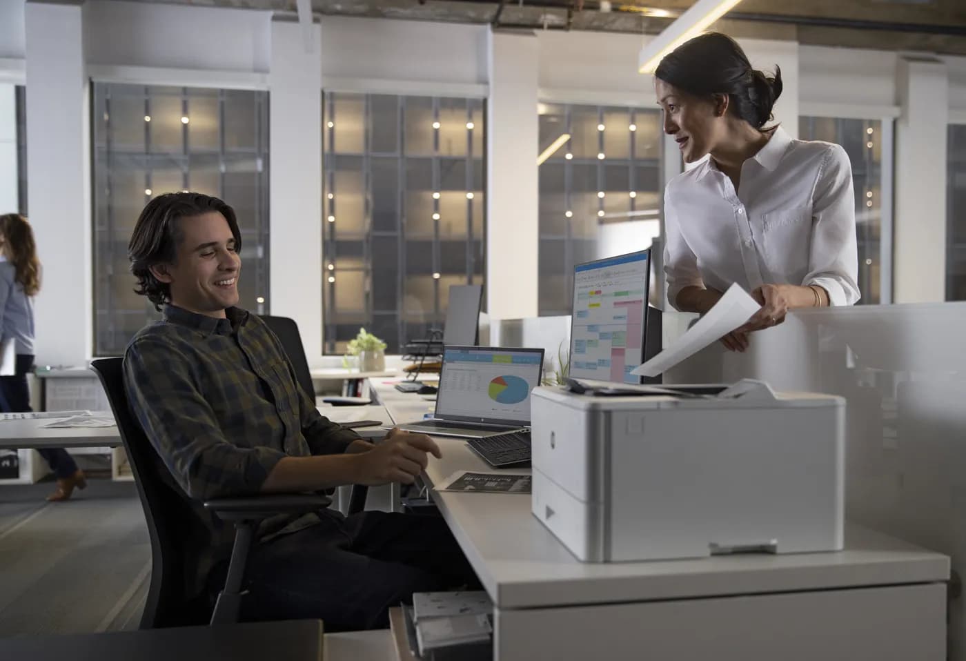 HP LaserJet Enterprise M406dn Blanco y negro Impresora, Ethernet solam 3