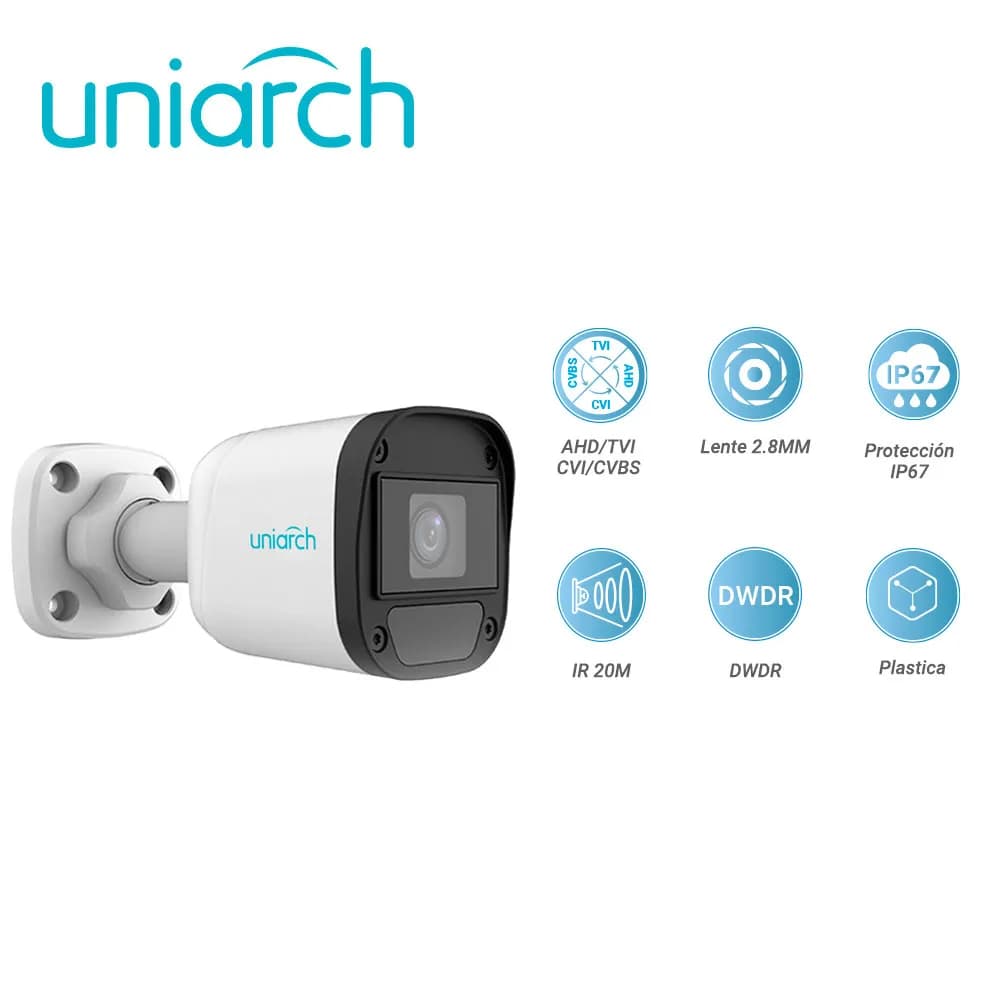 CAMARA ANALOGICA BULLET UNIARCH UAC-B115-F28 / UAC-B115-F28-H  / 5MP / 2