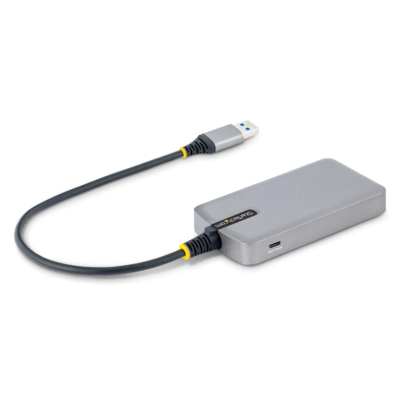 StarTech.com Hub USB de 3 Puertos USBA - USB 3.0 de 5Gbps - Alimentado 2