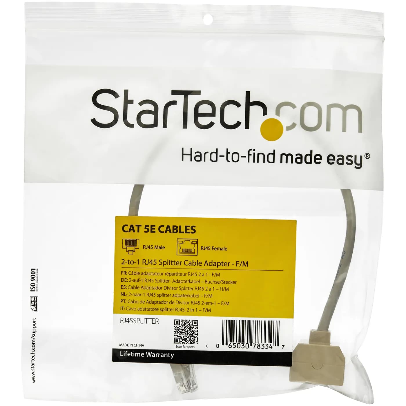 StarTech.com Cable Adaptador Multiplicador Divisor Splitter RJ45 2 a 1 5