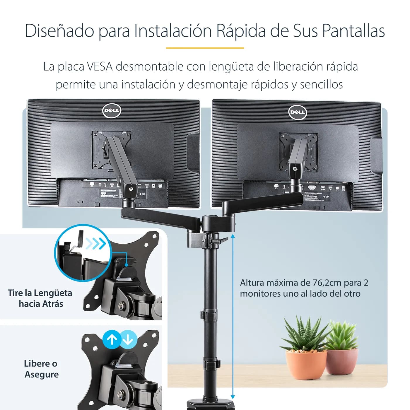 StarTech.com Brazo de Soporte para Dos Monitores - Base Soporte de Mov 17