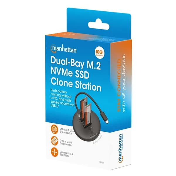 Manhattan Estación de acoplamiento y clonación de SSD M.2 NVMe. Base p 2