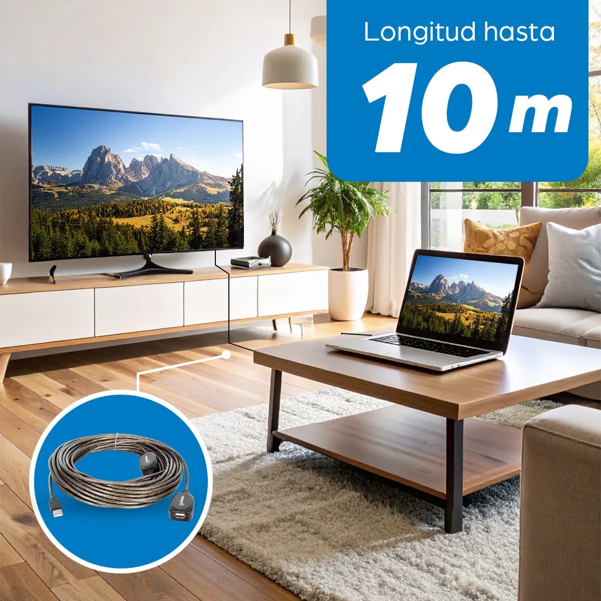 Manhattan Cable de Extensión Activa USB de Alta Velocidad 7