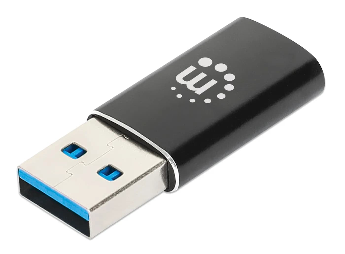 Manhattan 153980 cambiadores de género de cables USB A USB C Negro 6