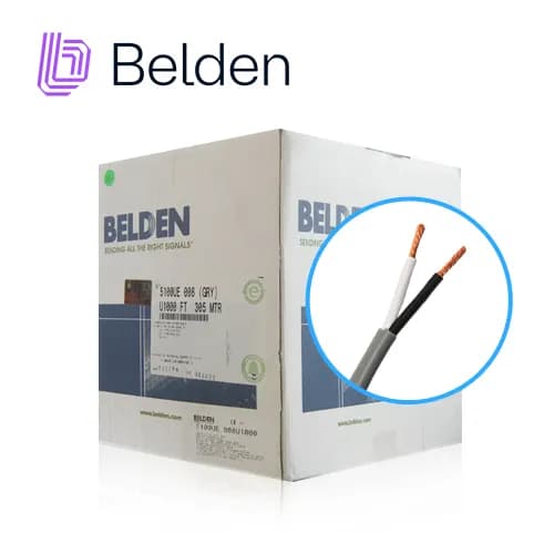 CABLE DE SEGURIDAD Y SONIDO BELDEN 5100UE 008U1000 / INTERIOR / GRIS / 4
