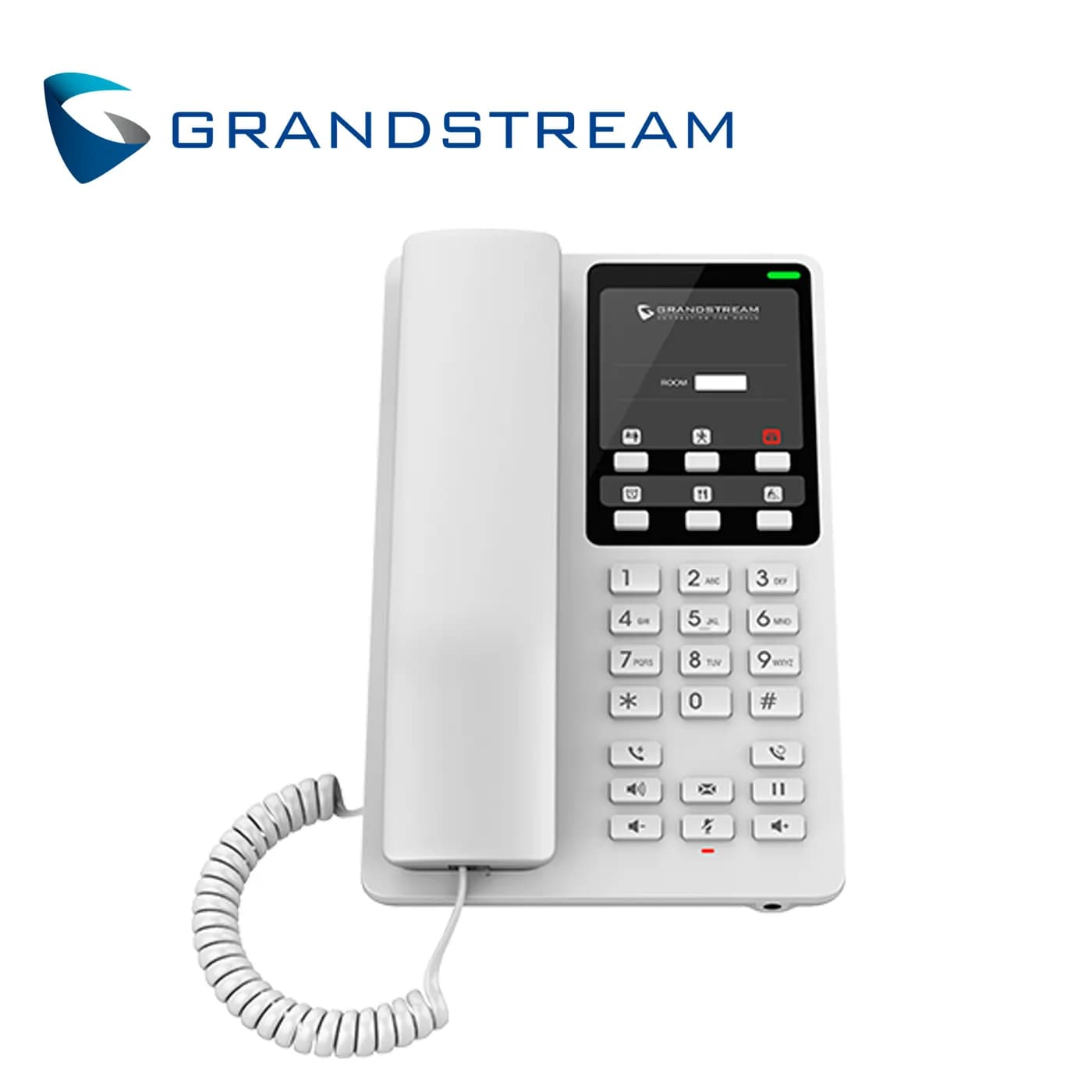 TELEFONO IP HD HOTEL WIFI BLANCO GRANDSTREAM GHP620 / 2 CUENTAS SIP /  3