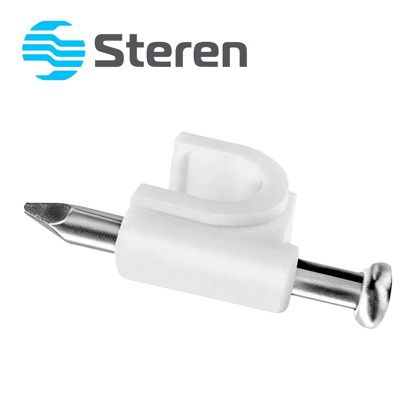 GRAPAS DE PLASTICO BLANCAS STEREN GRA960B / BOLSA CON 50 PZS/ ESPECIAL 2