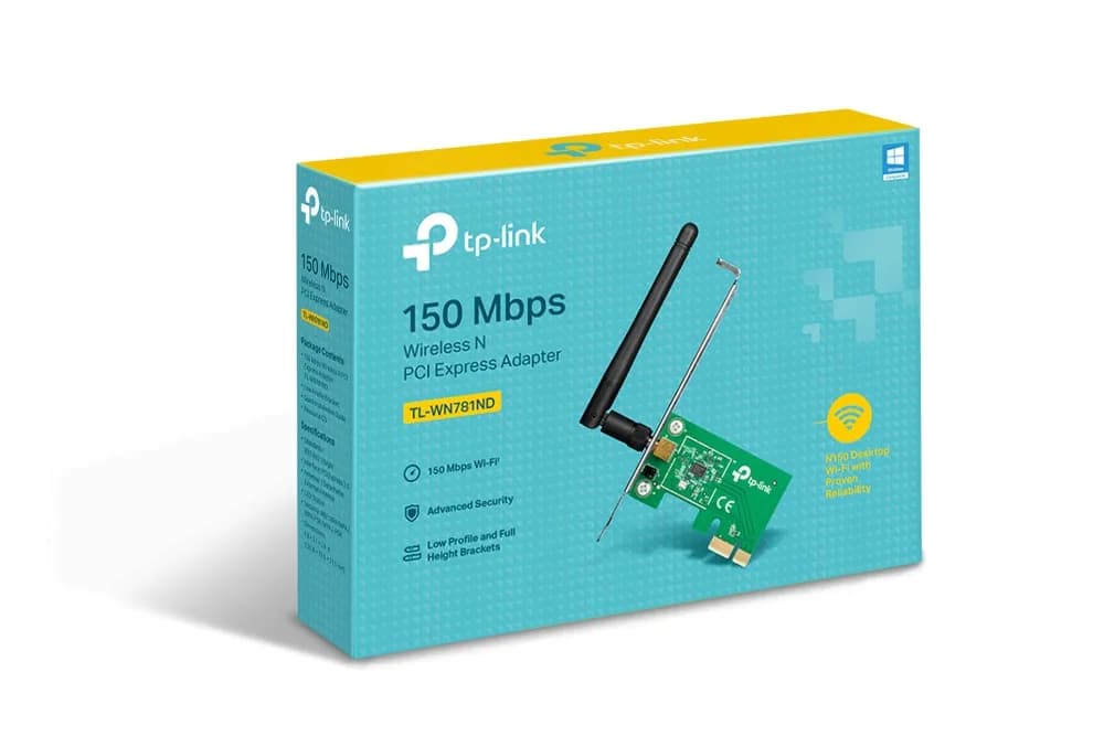 Adaptador Inalámbrico PCI Express / 150 Mbps / Banda 2.4 GHz / Antena  5