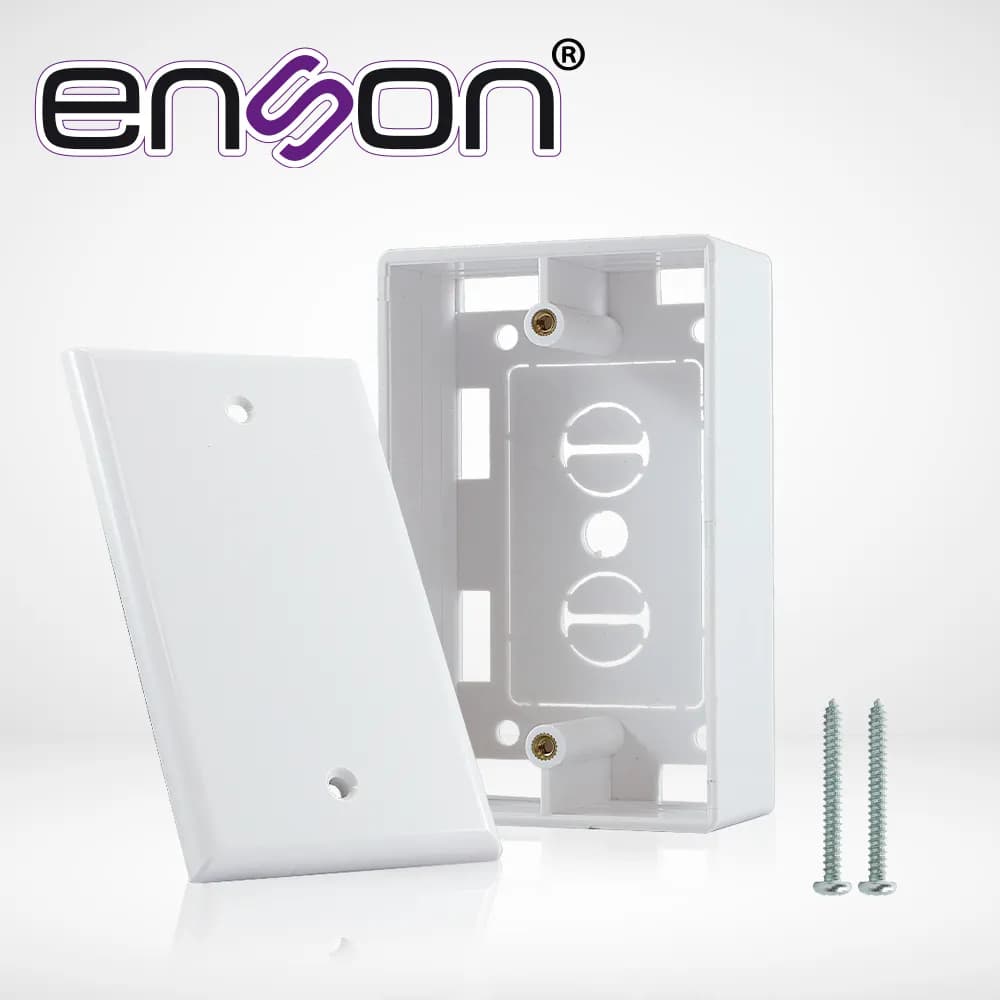 CAJA PLASTICA TAMAÑO ESTANDAR CON TAPA CIEGA DE PLASTICO ENSON ENS-947 5
